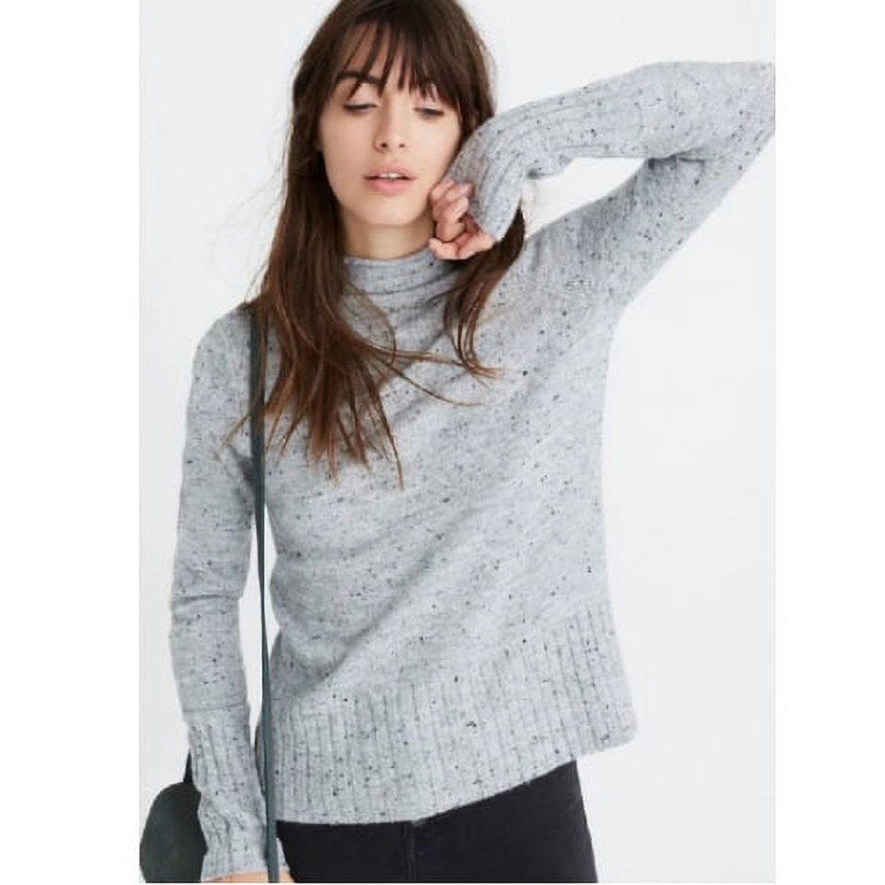 Madewell Donegal Inland Sweater Womensā XL Gray Wool Blend Speckled Knit Cozy